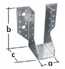 Опора бруса открытая OBR R 100x140x76