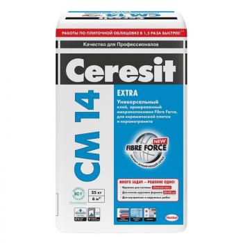 Ceresit (Церезит) CМ 14 Extra. Клей для керамической плитки и керамогранита 25кг